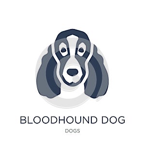 Bloodhound dog icon. Trendy flat vector Bloodhound dog icon on w