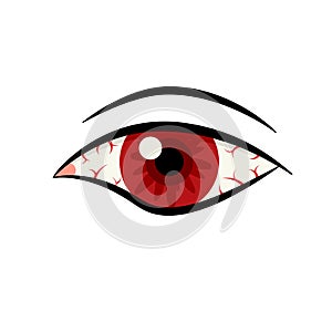 Bloodshot eye icon. Clipart image