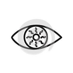 bloodshot eye icon isolated on white background