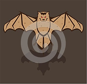Bloodsucking Bat vector photo