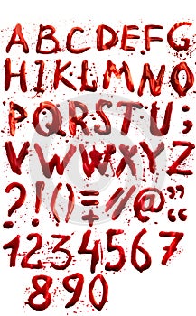 Bloody alphabet (font)