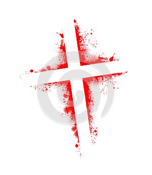 The Bloody Cross. Vector illustration