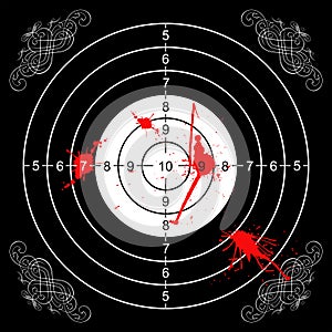 Bloody gothic wall target