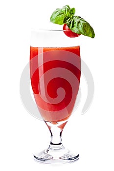 Bloody Mary Cocktail on white background