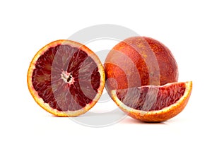 Bloody orange on a white background.
