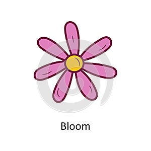 Bloom vector Fill outline Icon Design illustration. Holiday Symbol on White background EPS 10 File