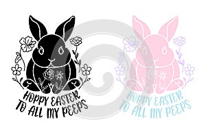 Blooming Bunnies: Springtime Easter Rabbit with Florals
