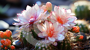 Blooming cactus closeup