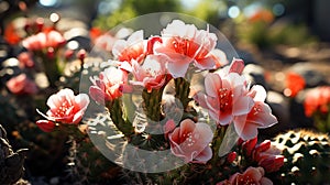 Blooming cactus closeup