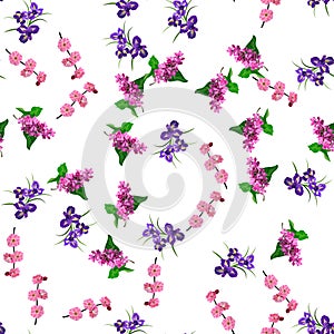 Blooming lilac flower