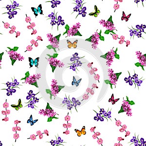 Blooming lilac flower