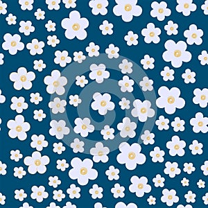 Blooming Midsummer Daisy Flower Fashion Pattern Seamless