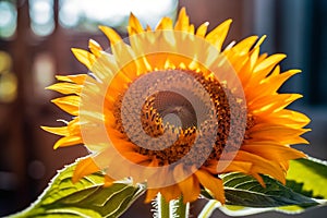 Blooming Sunflower in Natural Light