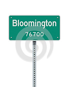 Bloomington City road sign