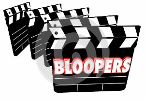 Bloopers Outtakes Mistakes Wrong Flubs Movie Clapper Boards