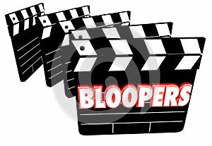 Bloopers Outtakes Mistakes Wrong Flubs Movie Clapper Boards photo