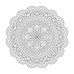 Blossom Bonanza Mandala Coloring Book Page for kdp Book Interior