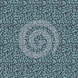 Blossom dahlia flower dark monochrome floral seamless pattern, wallpaper wrapping textile design
