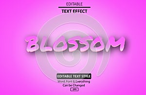 Blossom Editable text effect