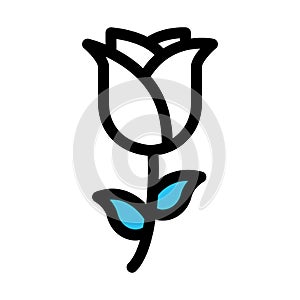 Blossom, flower fill vector icon which can easily modify or edit