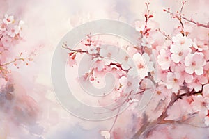 Blossoming tree pink sakura spring blooming flower background nature beauty cherry