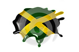Blot with national flag of jamaica photo