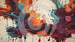 The blots pulsate with color, changing from vibrant hues to dark tones, reflecting the emotional responses of the viewer