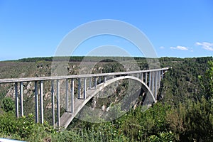 Bloukrans bunjee jumping bridge is an arch bridge located near Nature`s Valley and Knysna in Garden route in western cape South