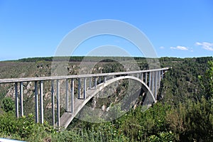 Bloukrans bunjee jumping bridge is an arch bridge located near Nature`s Valley and Knysna in Garden route in western cape South photo