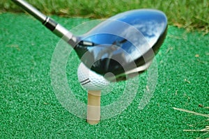 Blow on golf ball