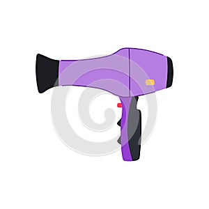 blow hair dryer cartoon vector illustration