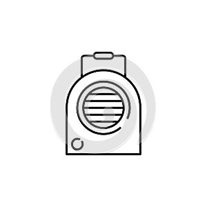 blow heater, fan heater icon. Element of temperature control equipment for mobile concept and web apps illustration. Thin line