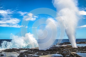 Blow Holes in the sea in Samoa