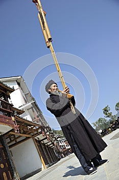 Blow Lusheng,Miao nationality men