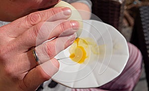 Blow out an egg for Easter