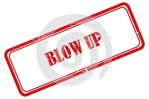 blow up stamp on white
