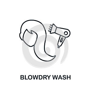 Blowdry Wash icon. Line element from hairdresser collection. Linear Blowdry Wash icon sign for web design, infographics