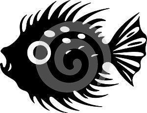 blowfish Black Silhouette Generative Ai