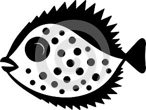 blowfish Black Silhouette Generative Ai