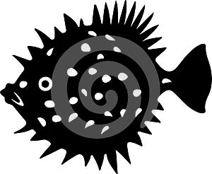 blowfish Black Silhouette Generative Ai