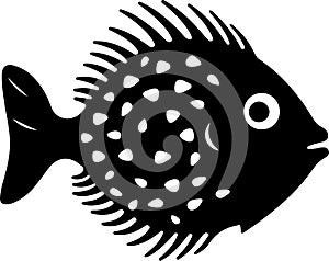 blowfish Black Silhouette Generative Ai