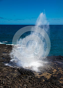 Blowhole Along the Coast of Kauai