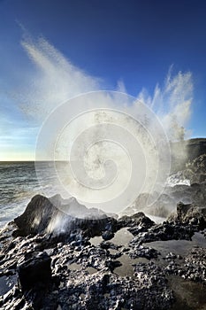 Blowhole on Reunion Island