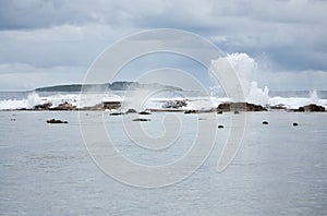 Blowholes on the coast of Tongatapu