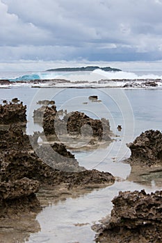 Blowholes at a Tongan beach