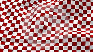 Blowing animated red and white picnic tablecloth