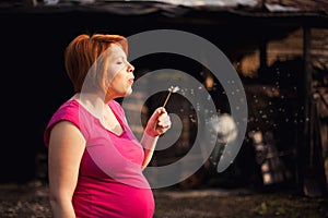 Blowing dandelion