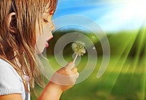 Blowing dandelion img