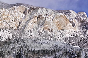 Blowing Snow and Chalk Cliffs photo