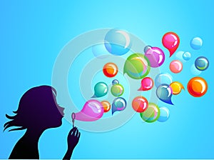Blowing soap bubbles - 1